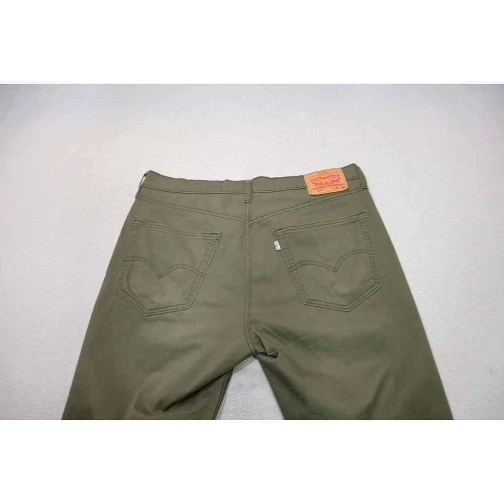 Levi's 541 Athletic Taper Men 36x30 Olive Green Performance Stretch Pants EUC